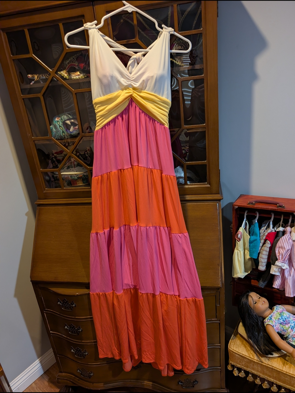 Vintage Muse for Boston Proper Colorblock Tiered Maxi Dress – Size 6